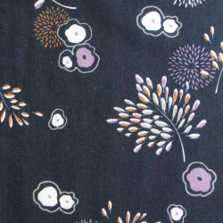 Printed Cotton CHAZINE Blueberry / Lilac